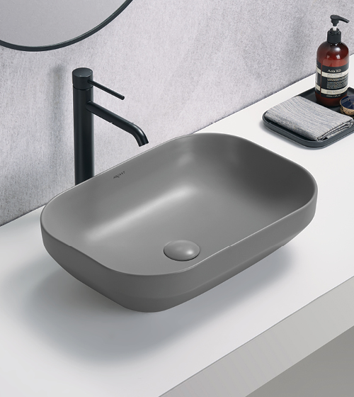 Table Mounted Wash Basin ( Lunar Grey ) – Aquant India